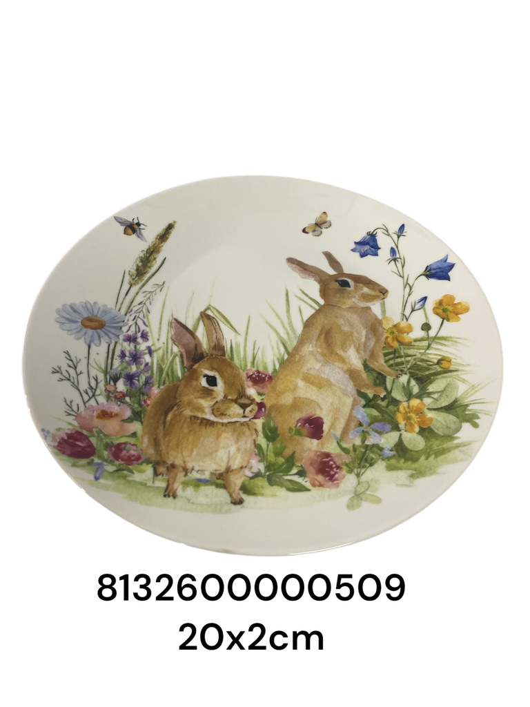 IC1292-14 PLATO CERAMICA PASCUA 20X2CM