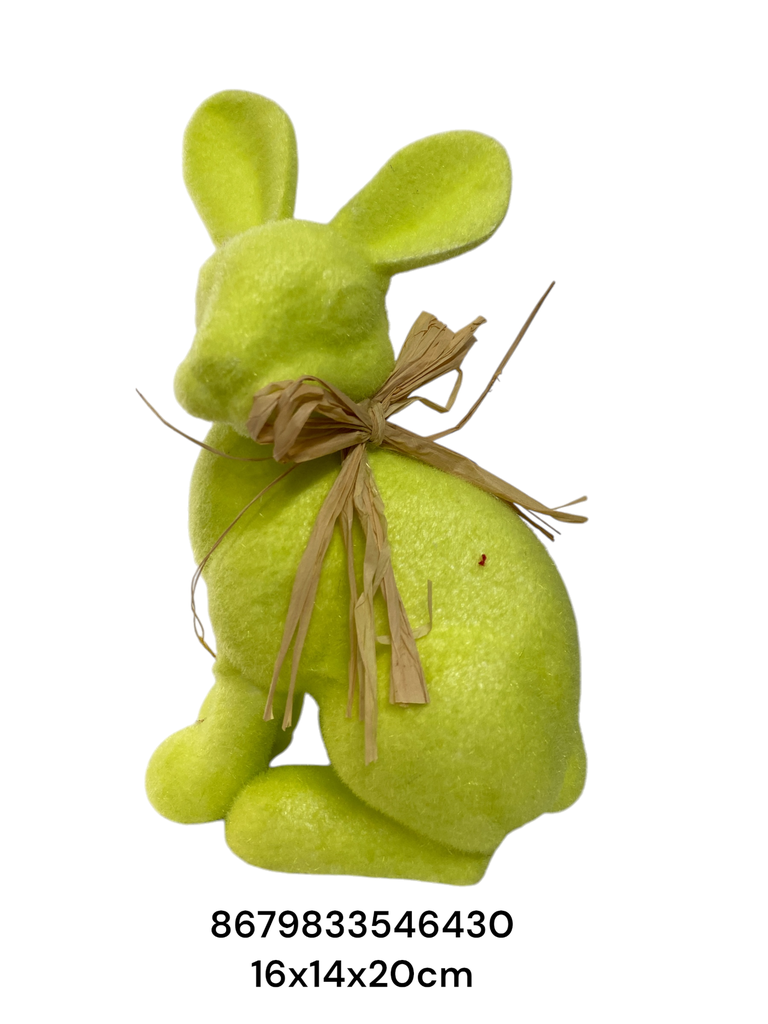 CONEJO PASCUA VERDE 16X14X20CM
