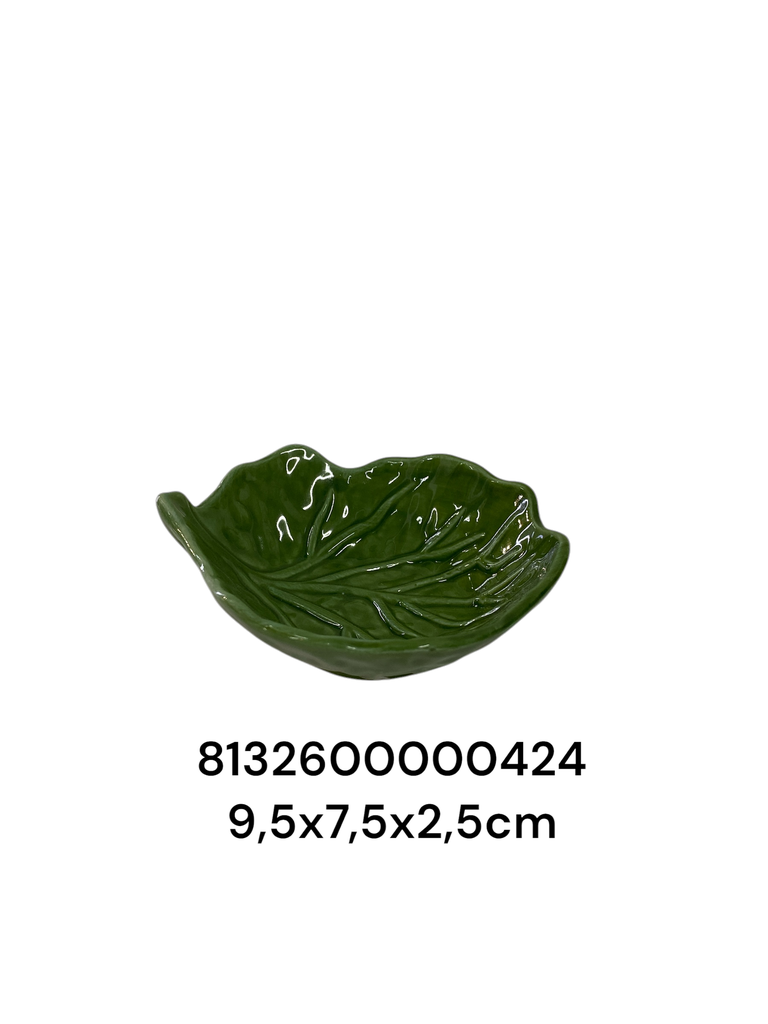IC1292-06 MINI POZUELO CERAMICA VERDE REPOLLO 9.5X7.5X2.5CM