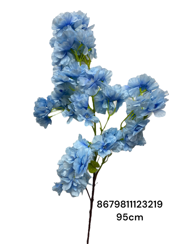 RAMA FLOR CEREZO CELESTE 95CM