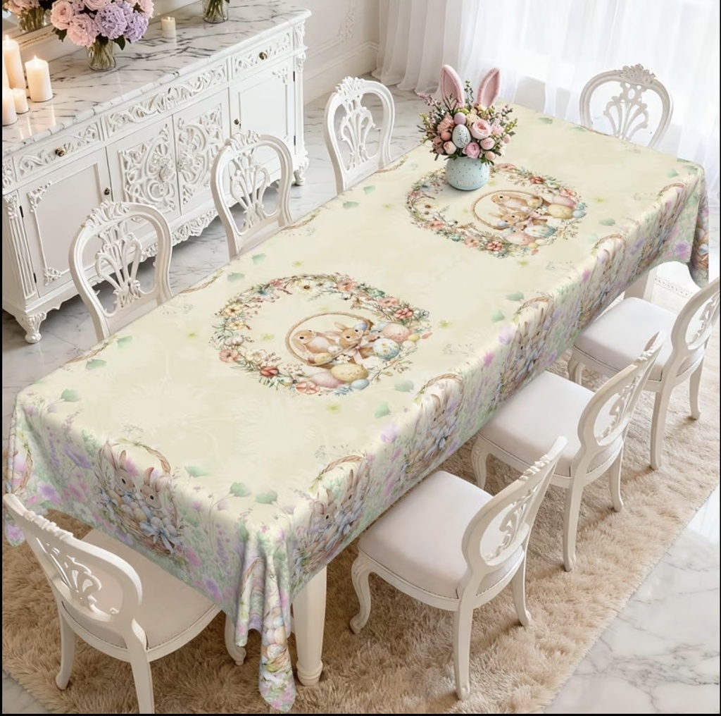 MANTEL VINTAGE PASCUA 152X305CM