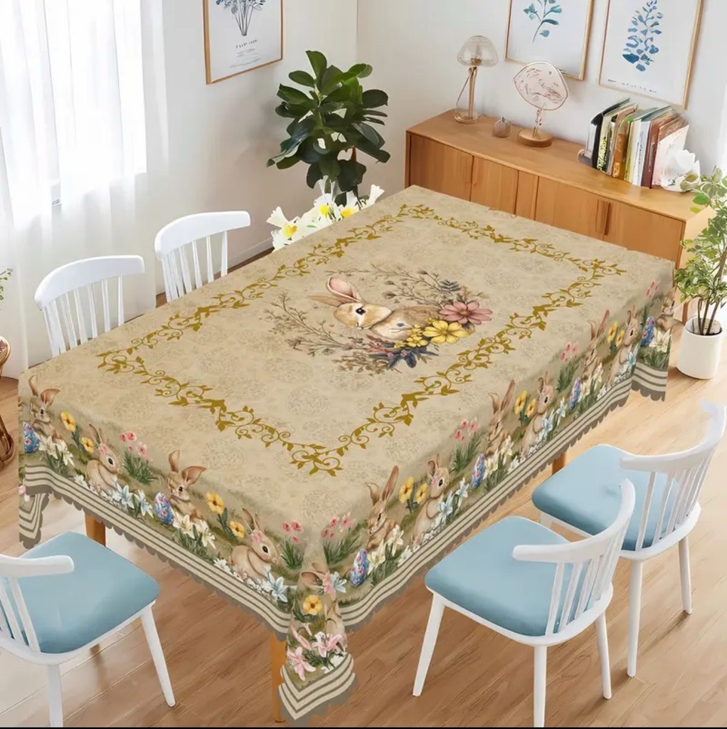 MANTEL VINTAGE PASCUA 152X220CM