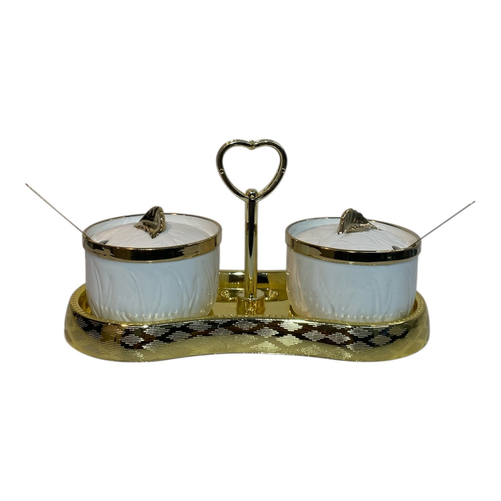 SET DE RECIPIENTES PARA SALSAS CERAMICA X2, 25X10X7CM