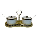 SET DE RECIPIENTES PARA SALSAS CERAMICA X2, 25X10X7CM