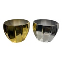 MACETA PVC DORADA O PLATEADA DECOR  15.5X12 CM