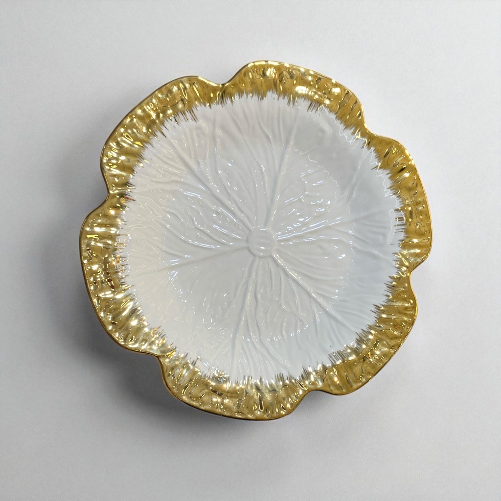 PLATO PORCELANA FLOR 3.5*27CM