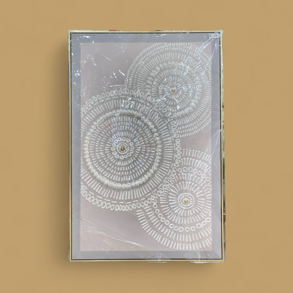 CUADRO AL OLEO C/MARCO MANDALA 80X120CM