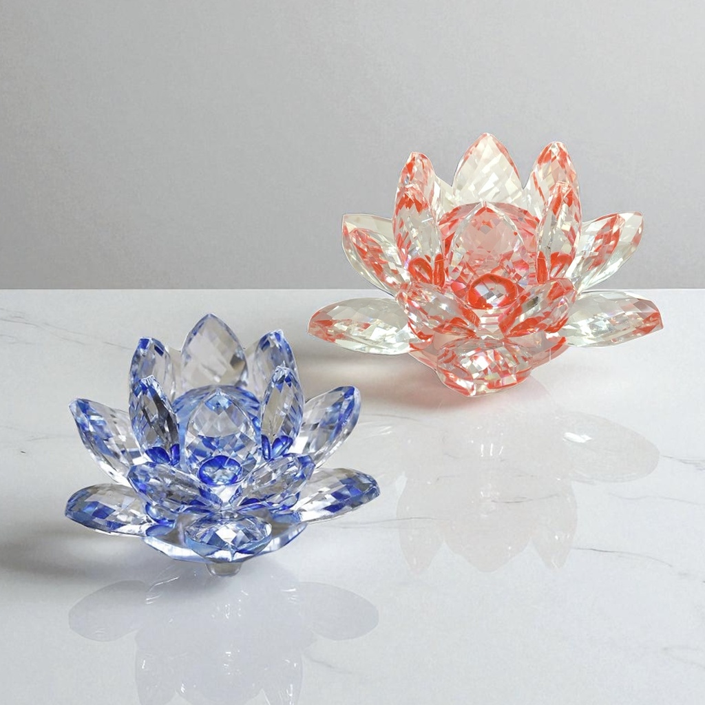 FLOR DE LOTO DE CRISTAL 9.5*4.5CM