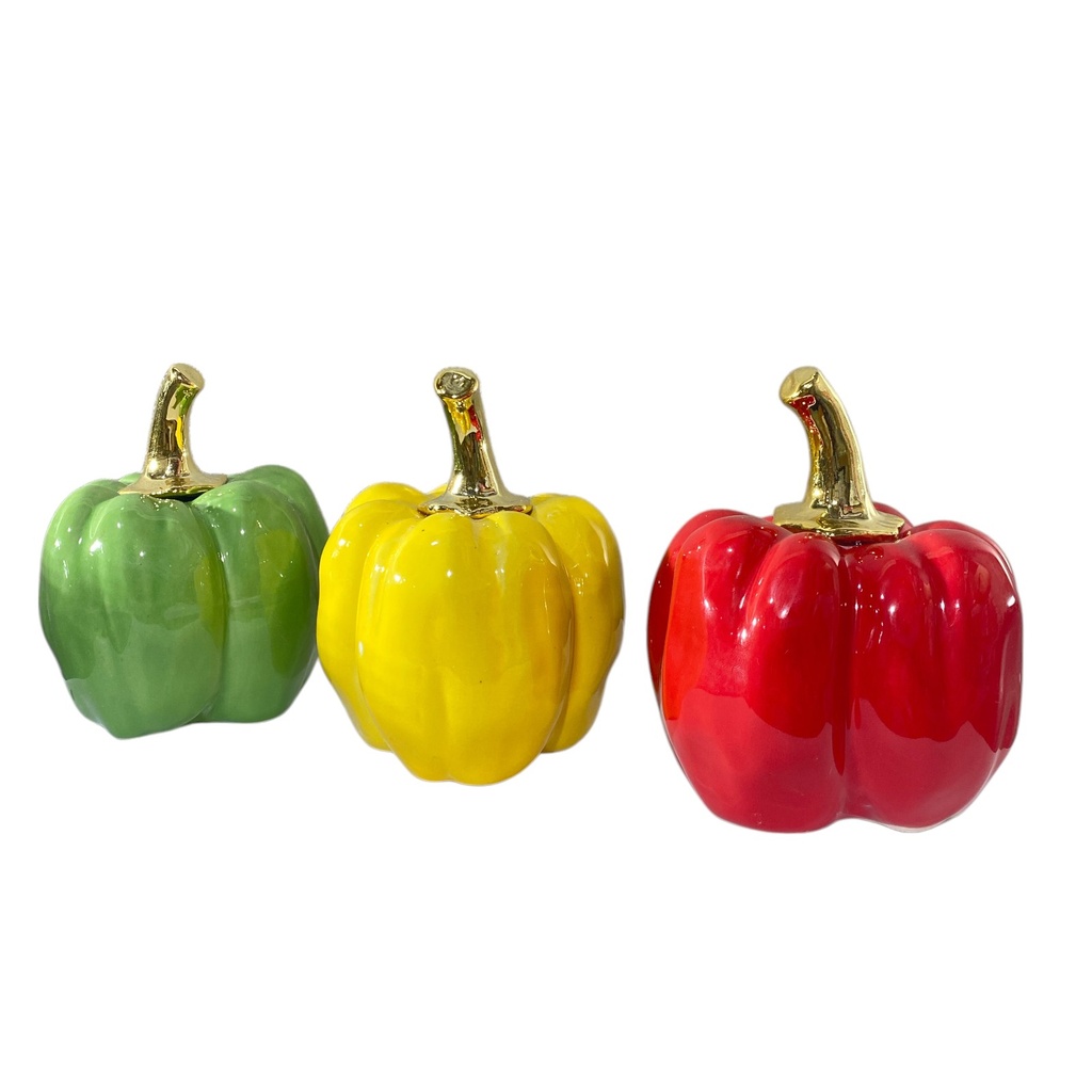 PIMIENTO DE PORCELANA VARIOS COLORES, 13X10CM