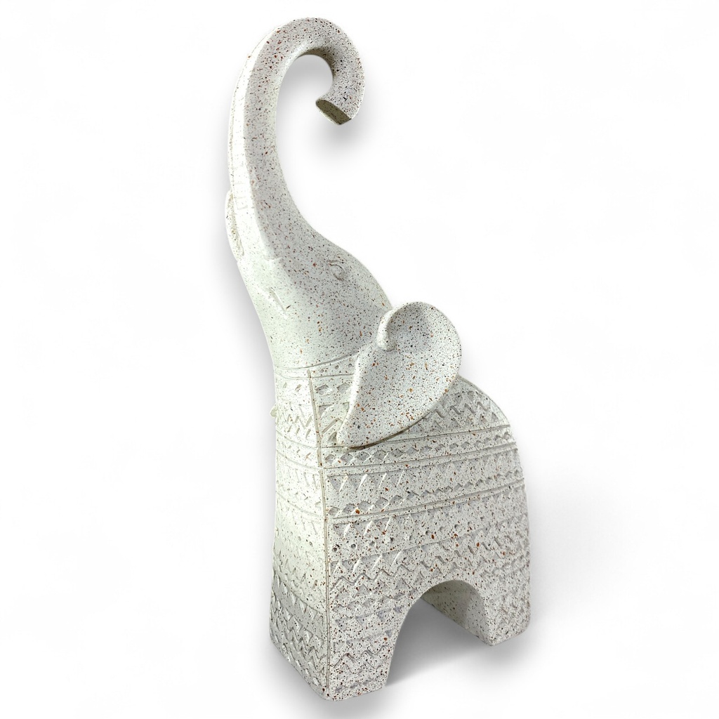 ELEFANTE RESINA BEIGE 10.5X6X20CM