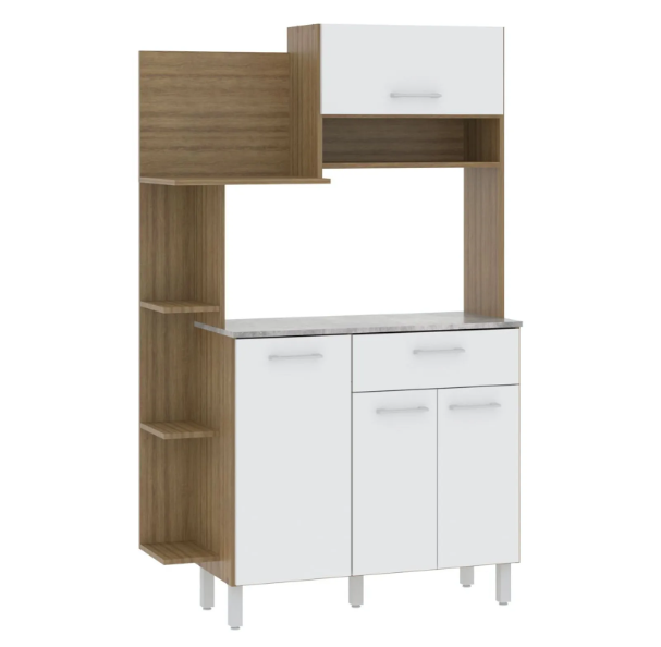 KIT DE COCINA 4P NICHO ALMENDRA/BLANC 103.2X167.5X37.9CM