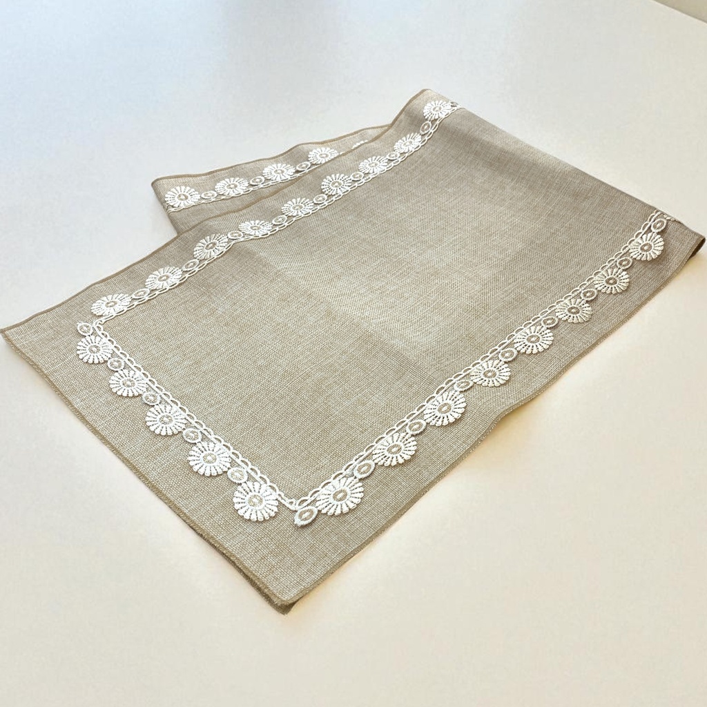 CAMINO DE YUTE C/MINI GIRASOLES 180X37CM