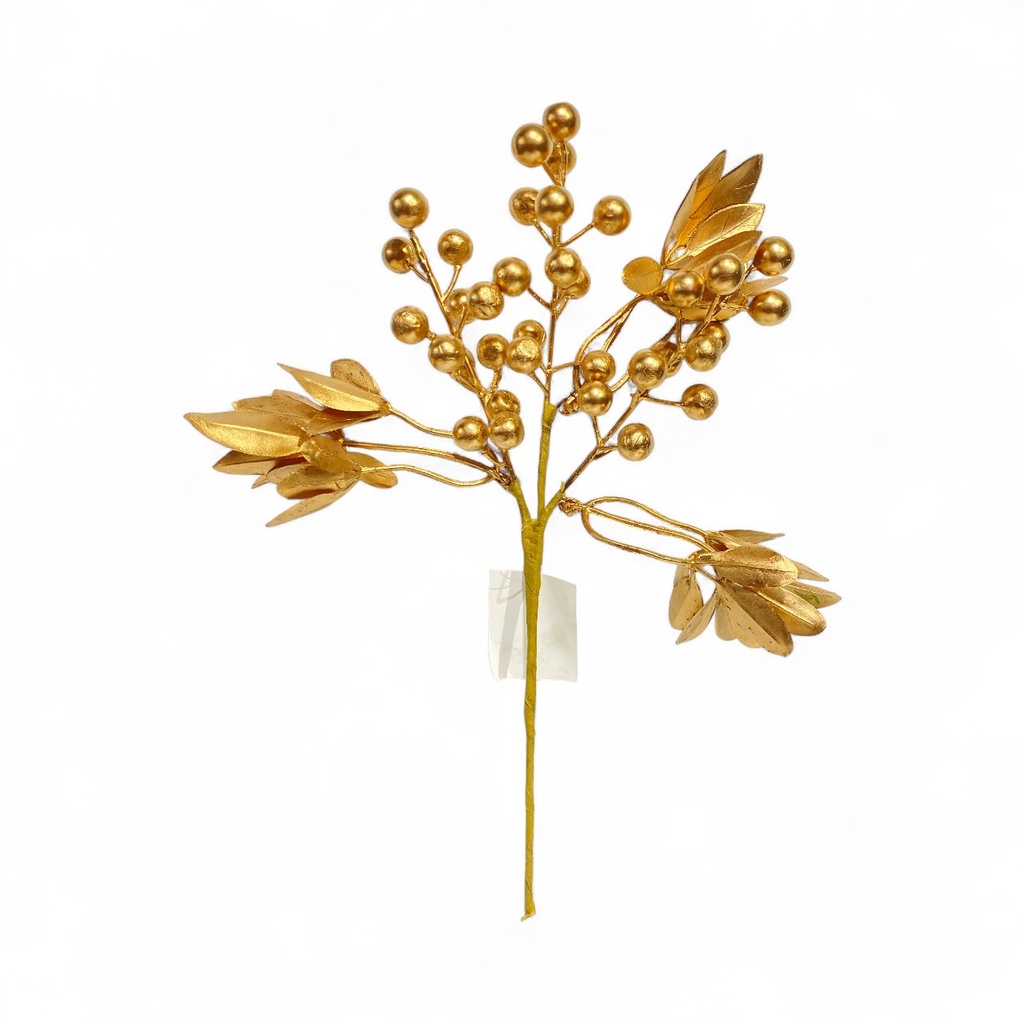 RAMA DORADA BERRIES 35CM 