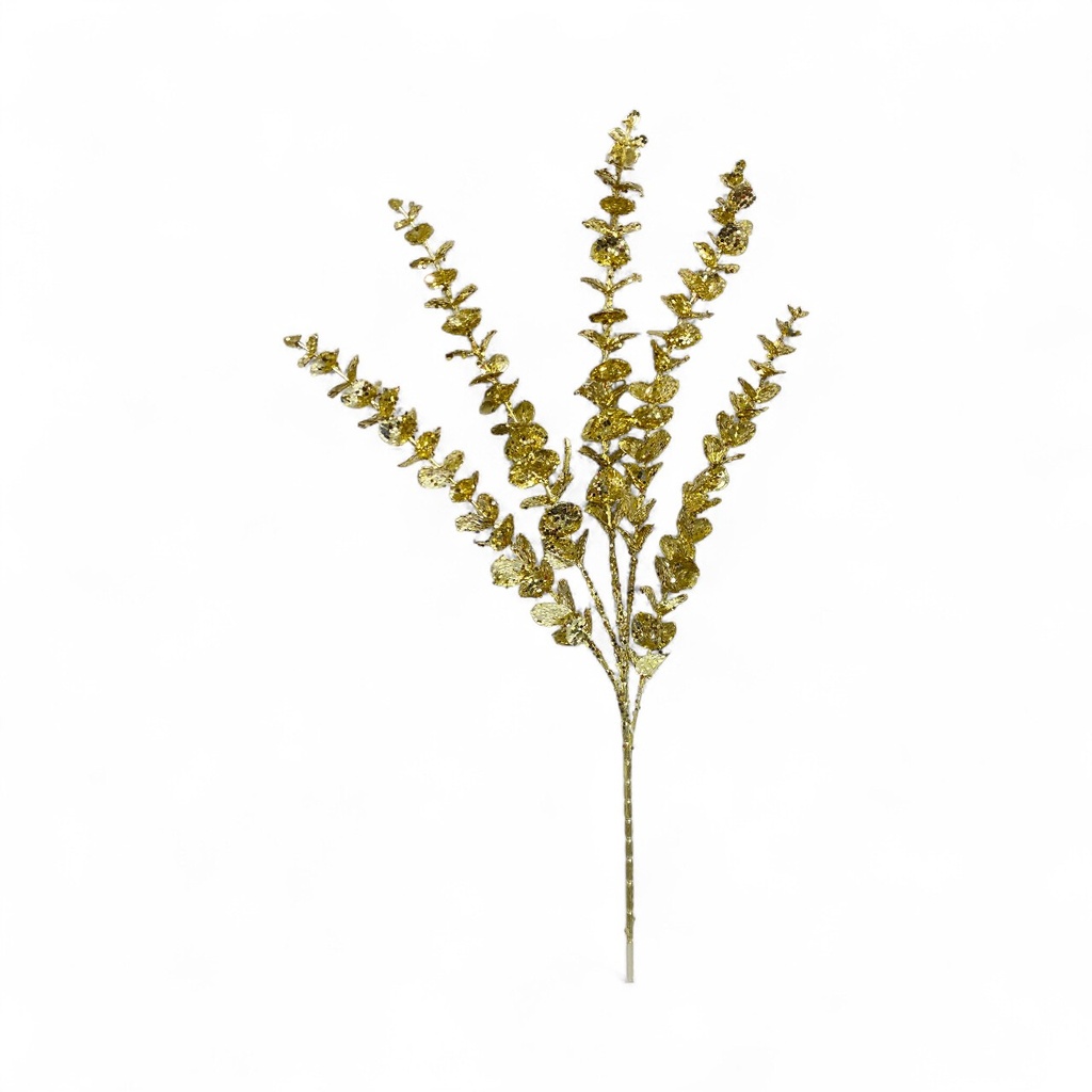 RAMA EUCALIPTO DORADO 80CM