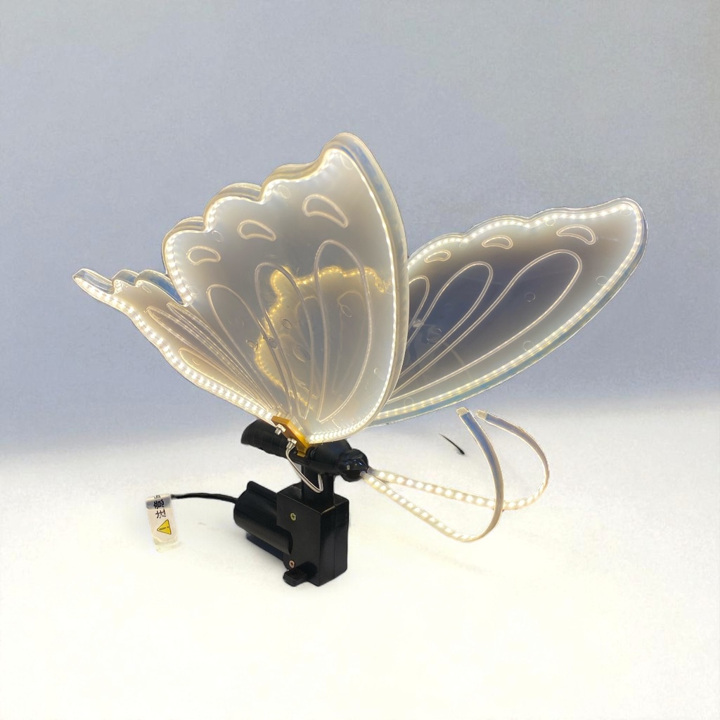 MARIPOSA C/LUZ Y MOVIMIENTO LED 60CM 12V