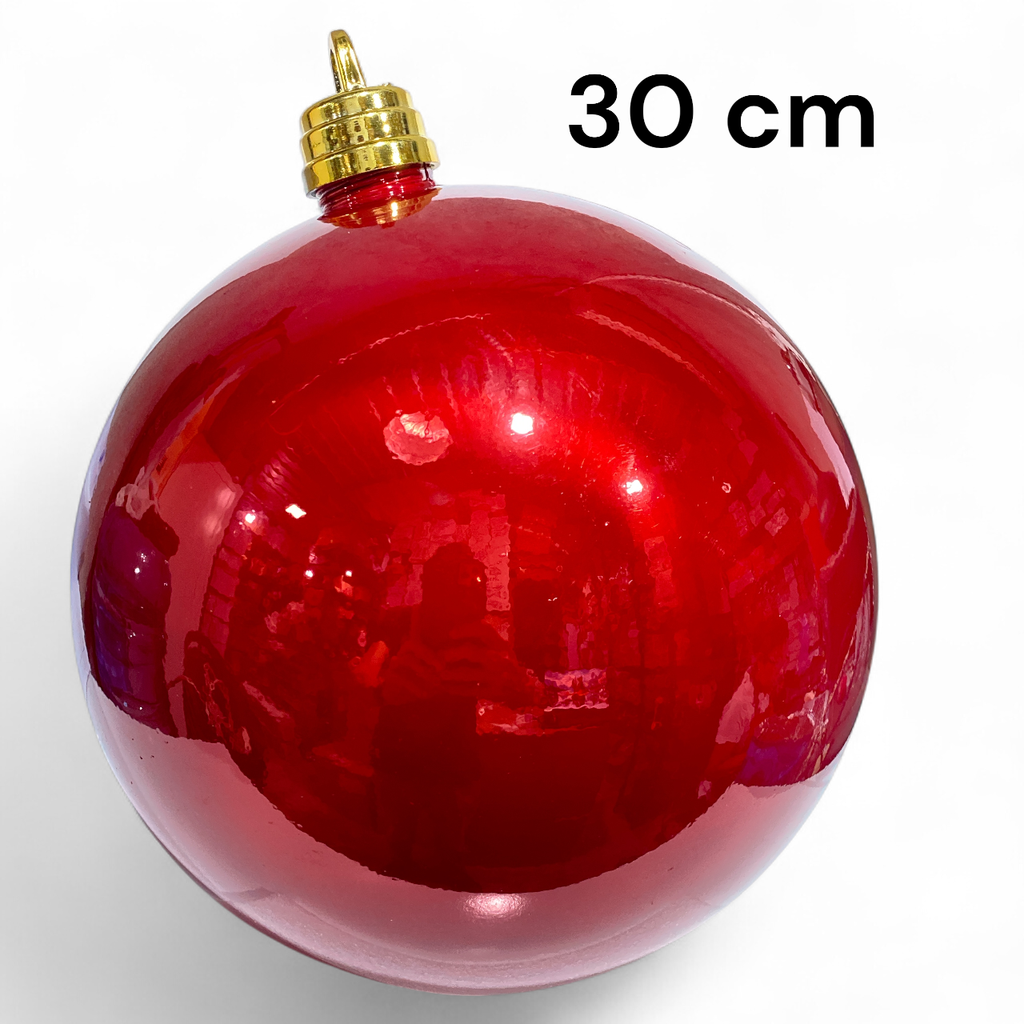 ESFERA NAVIDAD ROJA 30CM 