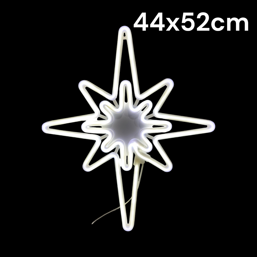 LUZ LED ESTRELLA POLAR LUZ BLANCA 44X52CM