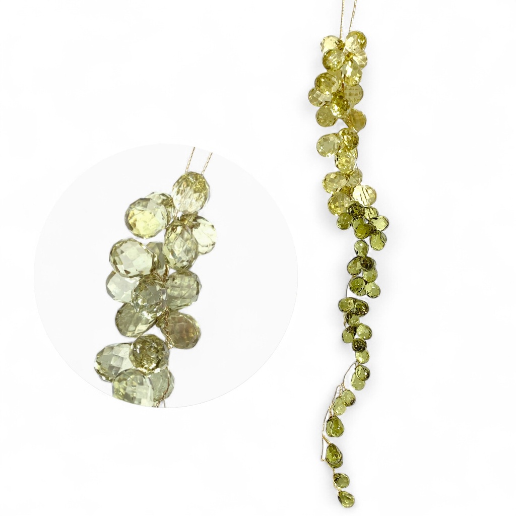 COLGANTE DE CRISTAL VERDE REF:ES27027 32CM