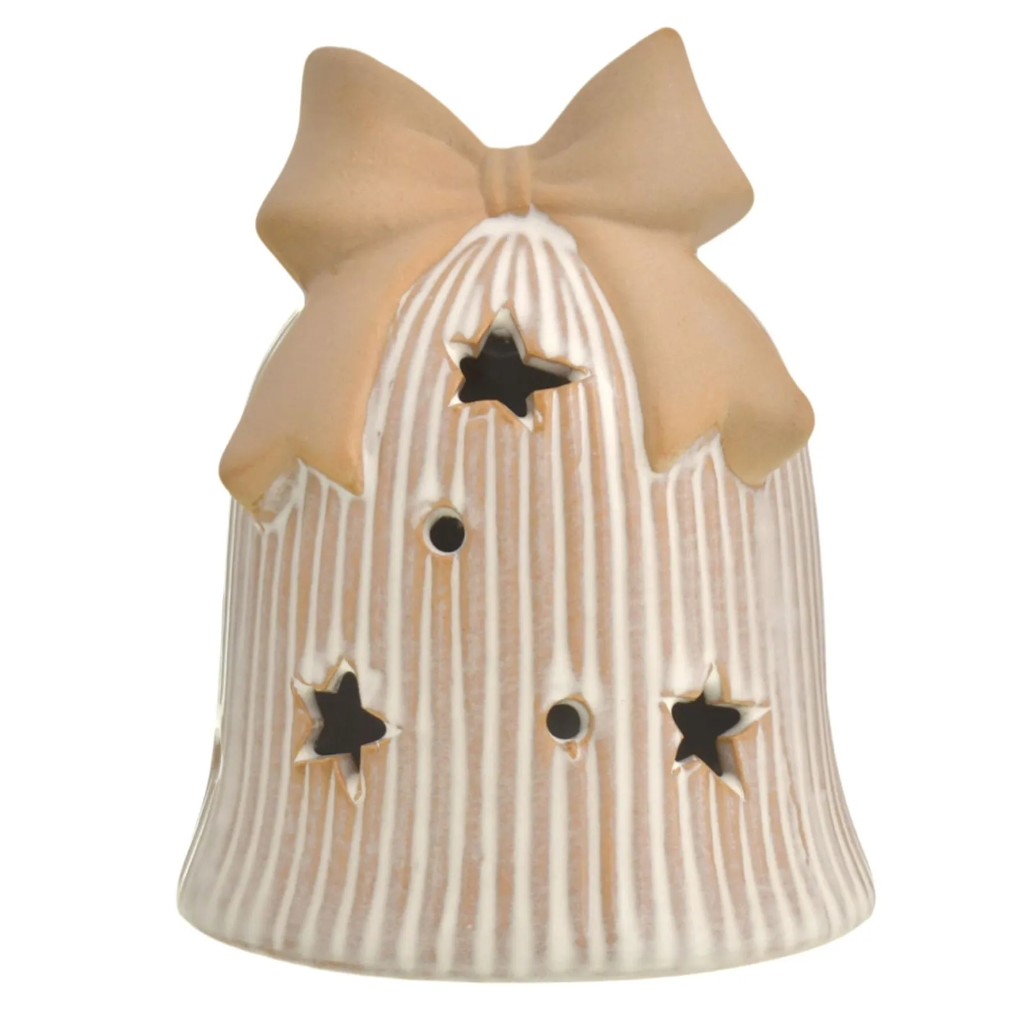 CAMPANA BEIGE C/LUZ 10X13CM REF:HXM245107