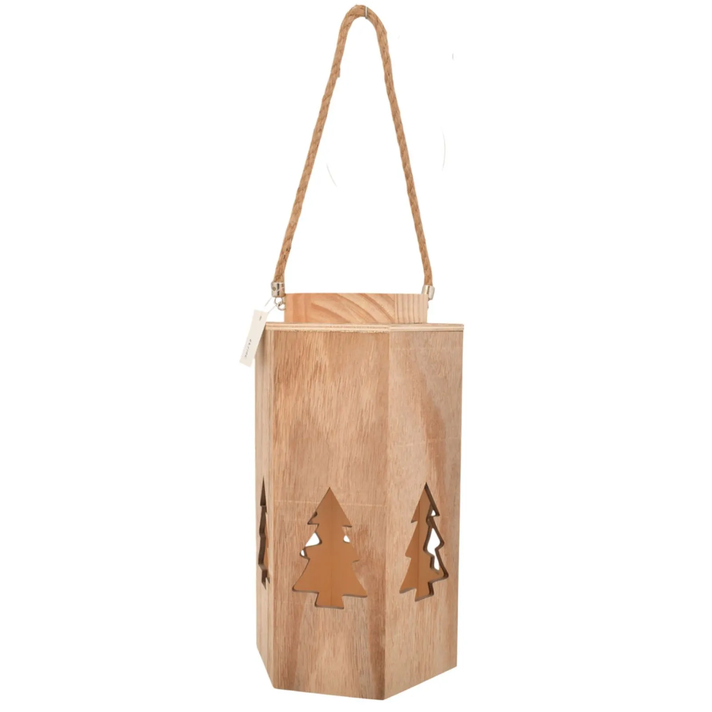 CANDELABRO COLGANTE DE MADERA 27X16CM REF:ES26812 