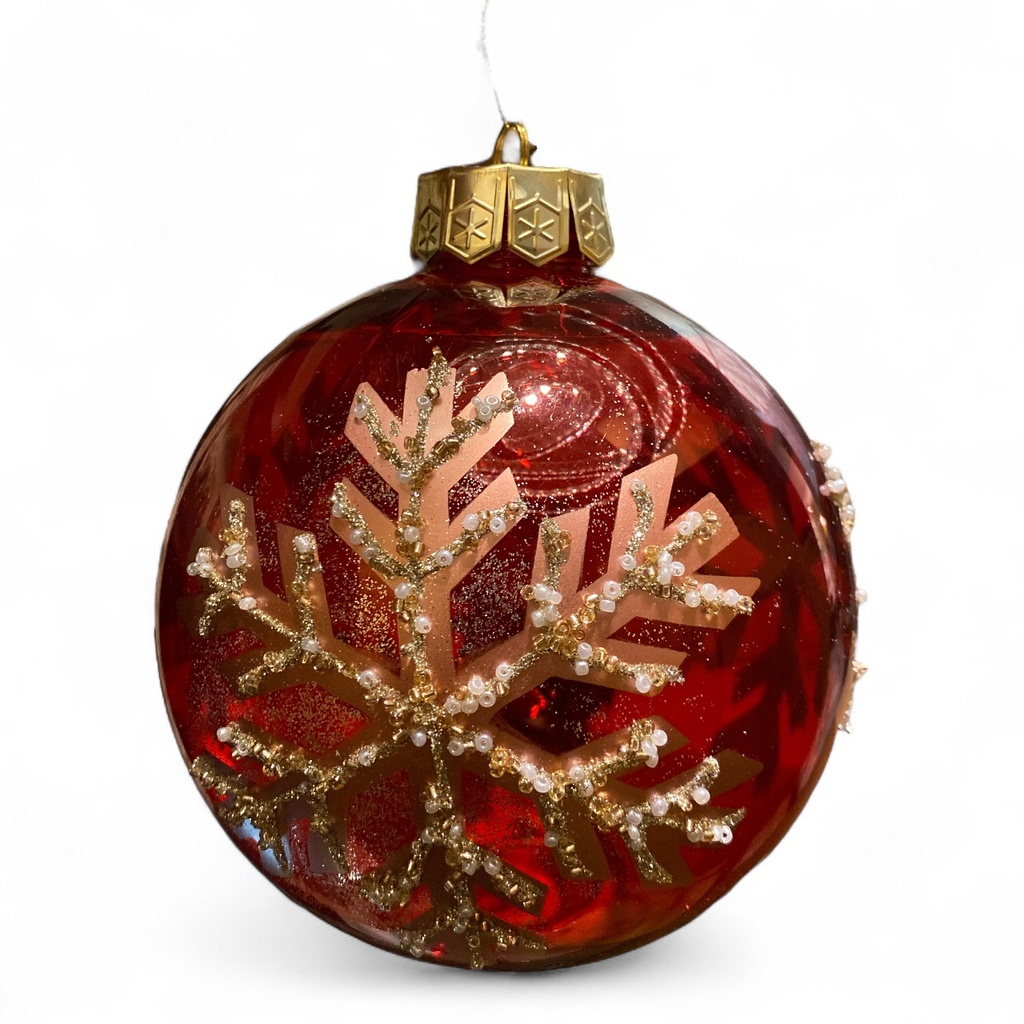 ESFERA NAVIDAD 15CM ROJO COPO REF:ES26667