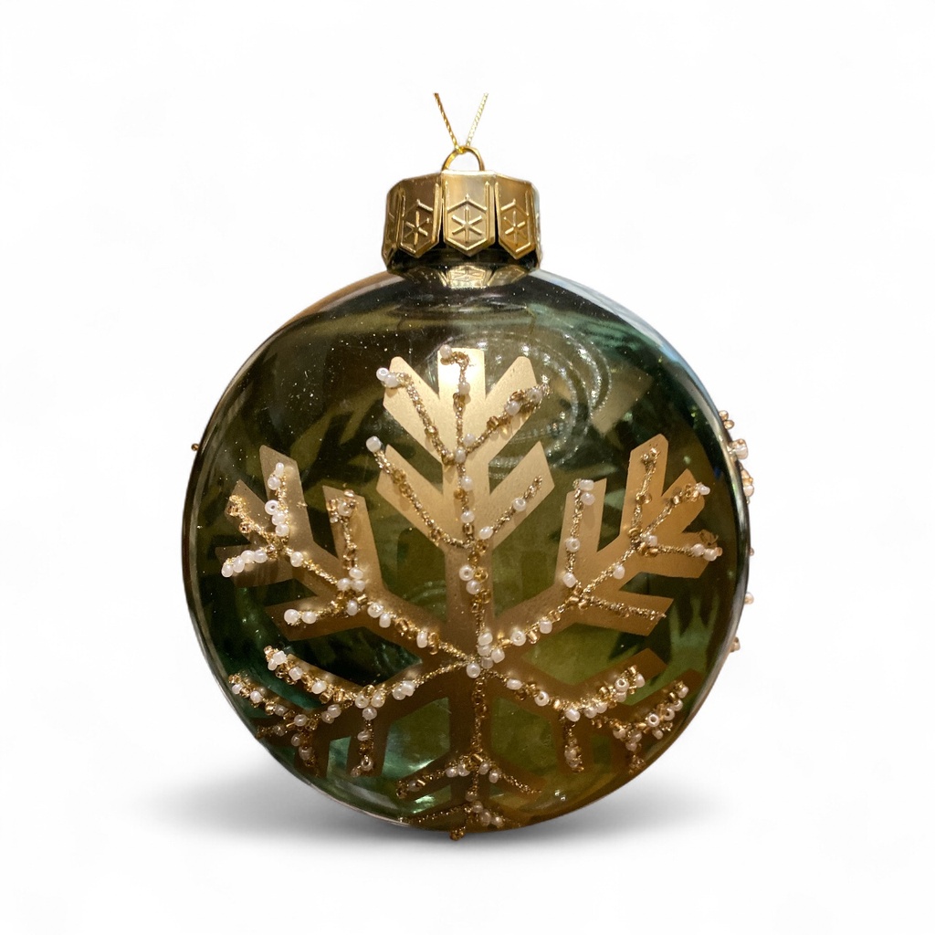 ESFERA NAVIDAD 15CM VERDE COPO REF:ES26667