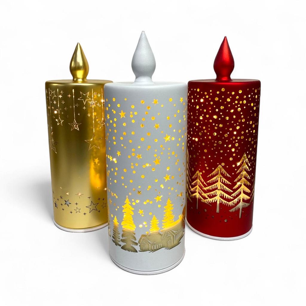 VELA NAVIDEÑA LED C/MOVIMIENTO 26CM ES26604