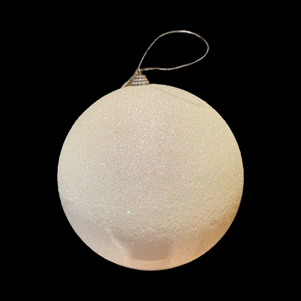 ESFERA NAVIDAD, BLANCA, 15cm, ES26557