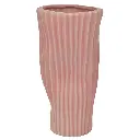 FLORERO CERAMICA ALTO DOS COLORES VERDE/ROSADO, REF:HM0623/25482. 15X30CM