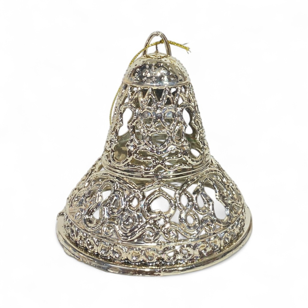 COLGANTE NAVIDEÑO, CAMPANA DORADA REF:ES26837, 10X10CM