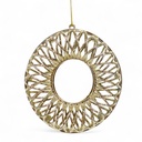 COLGANTE NAVIDEÑO, CORONA DORADA, REF:ES26835, Ø13CM
