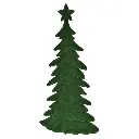 ARBOL DE TERCIOPELO VERDE, RESINA, TG632758D. 23X10X42CM