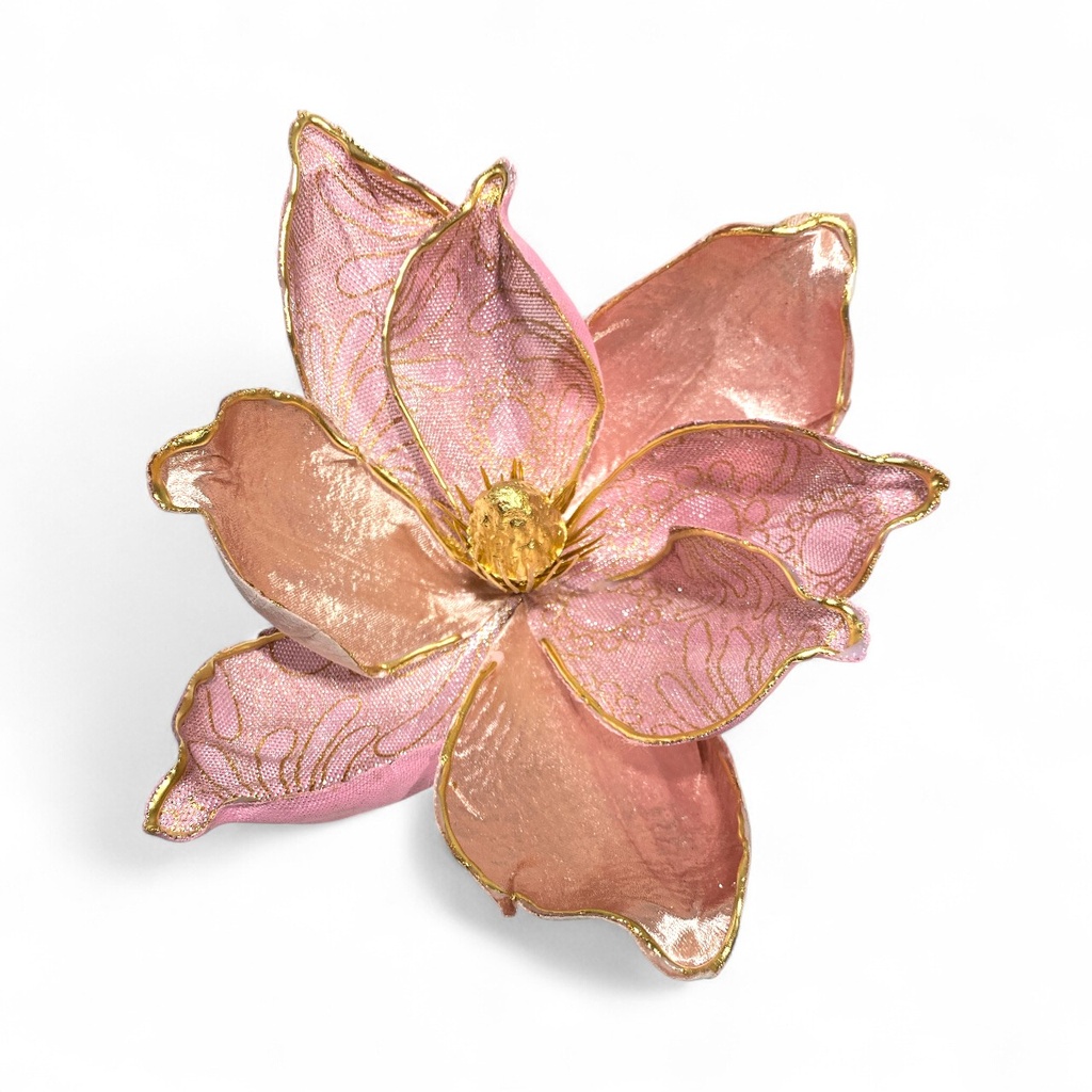 FLOR NAVIDEÑA MAGNOLIA PINK, REF:FD24-369H  22X17CM