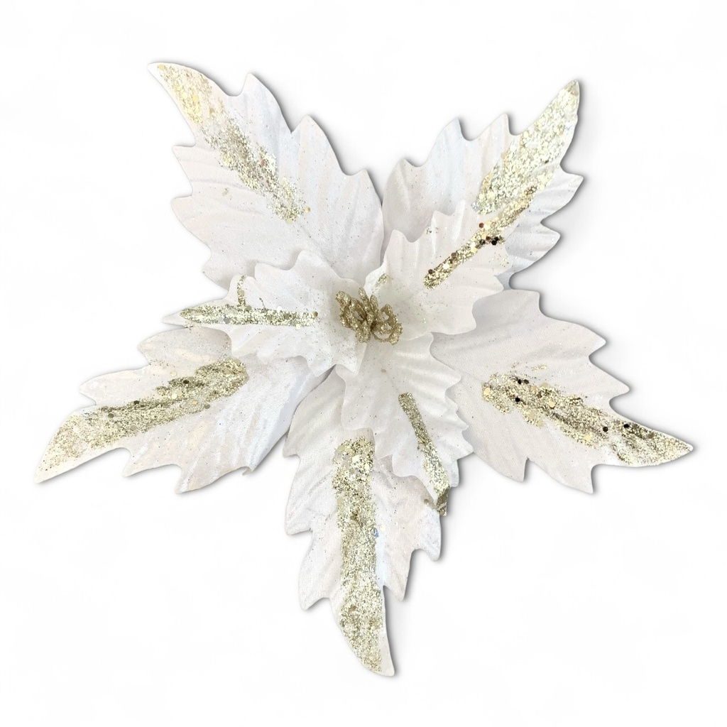 FLOR NAVIDEÑA BLANCA, REF:HM0431  33X28CM