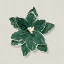 FLOR NAVIDEÑA VERDE OLIVA, REF:LG-25184, 26X29CM 