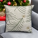 COJIN NAVIDEÑO ARBOLES ENCONTRADOS VERDES/BEIGE, 45X45CM