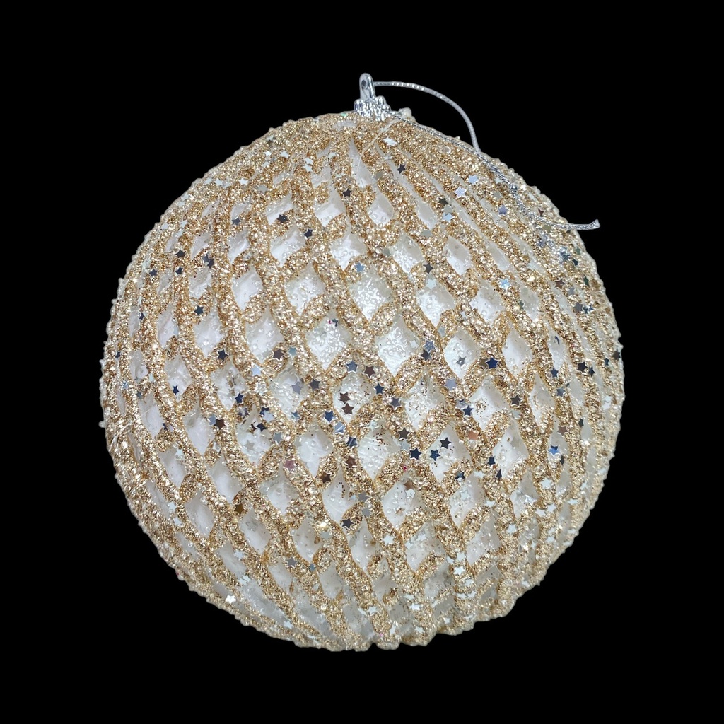 ESFERA NAVIDAD CHAMPAGNE REF:ES26852 Ø15CM