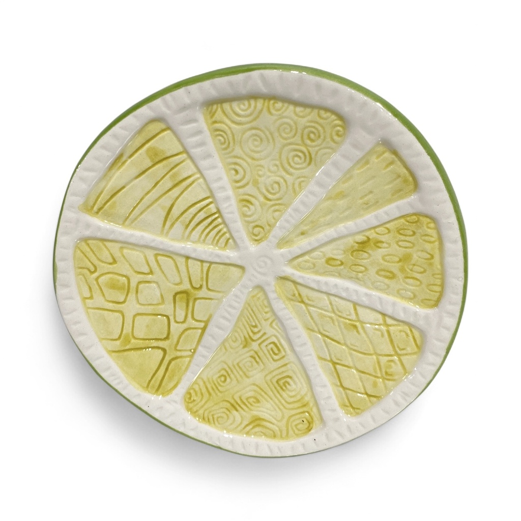 PLATO TENDIDO LIMON, DOLOMITA, REF: NH21A2304G  Ø13CM