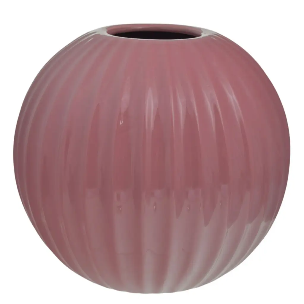 FLORERO CERAMICA ROSADO REF:HM0625/25485, 22CM