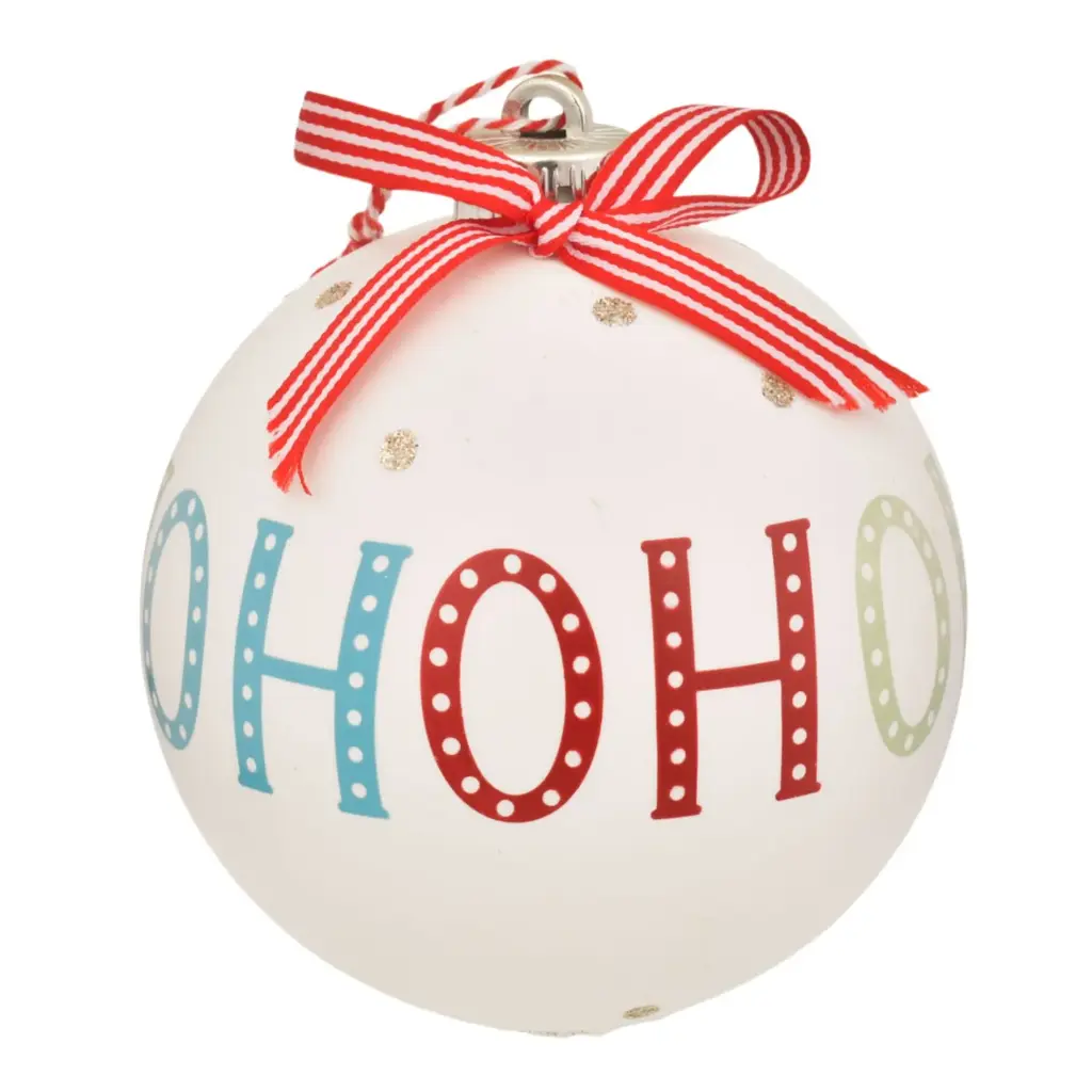 ESFERA NAVIDAD 12CM BLANCA HOHOHO REF:ES26900