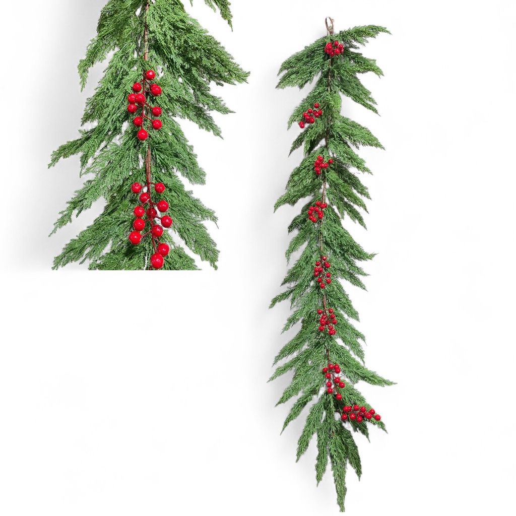 GUIRNALDA FOLLAJE GREEN/RED REF:ZHX-2025311-1     160 CM