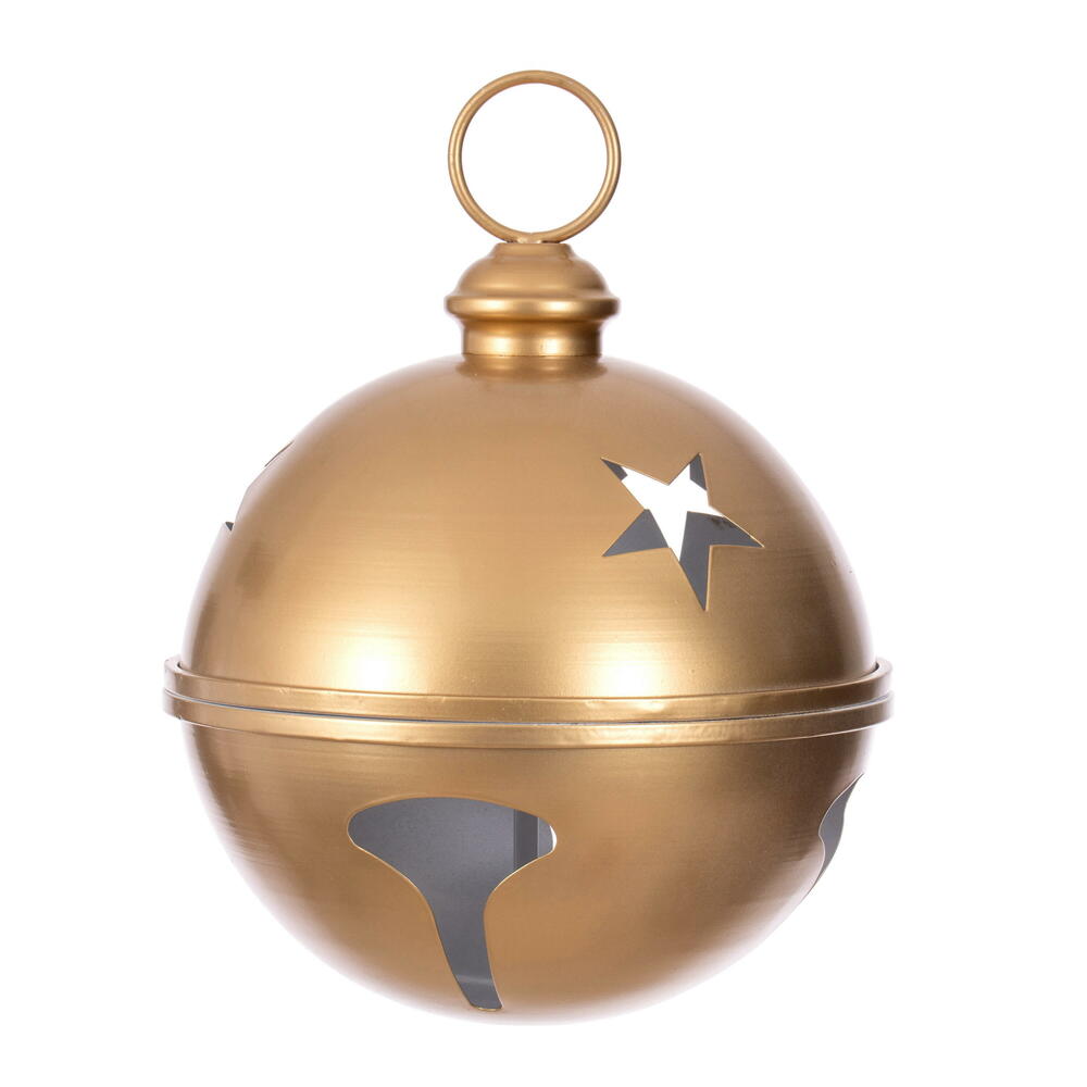CASCABEL NAVIDEÑO 17CM DORADO METALICO 17X23CM