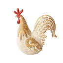 ADORNO RESINA GALLO REF:HM0937 20X9X22CM