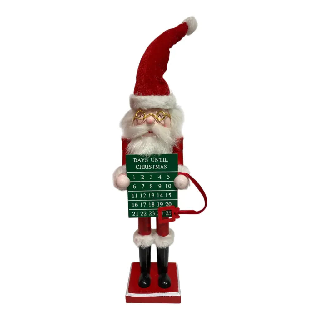 CASCANUEZ NAVIDEÑO NOEL CON CALENDARIO 48CM