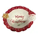 Bowl navideño merry christmas rojo porcelana 21x7cm