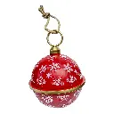 CASCABEL NAVIDEÑO ROJ- BLAN METALICO 22X32CM