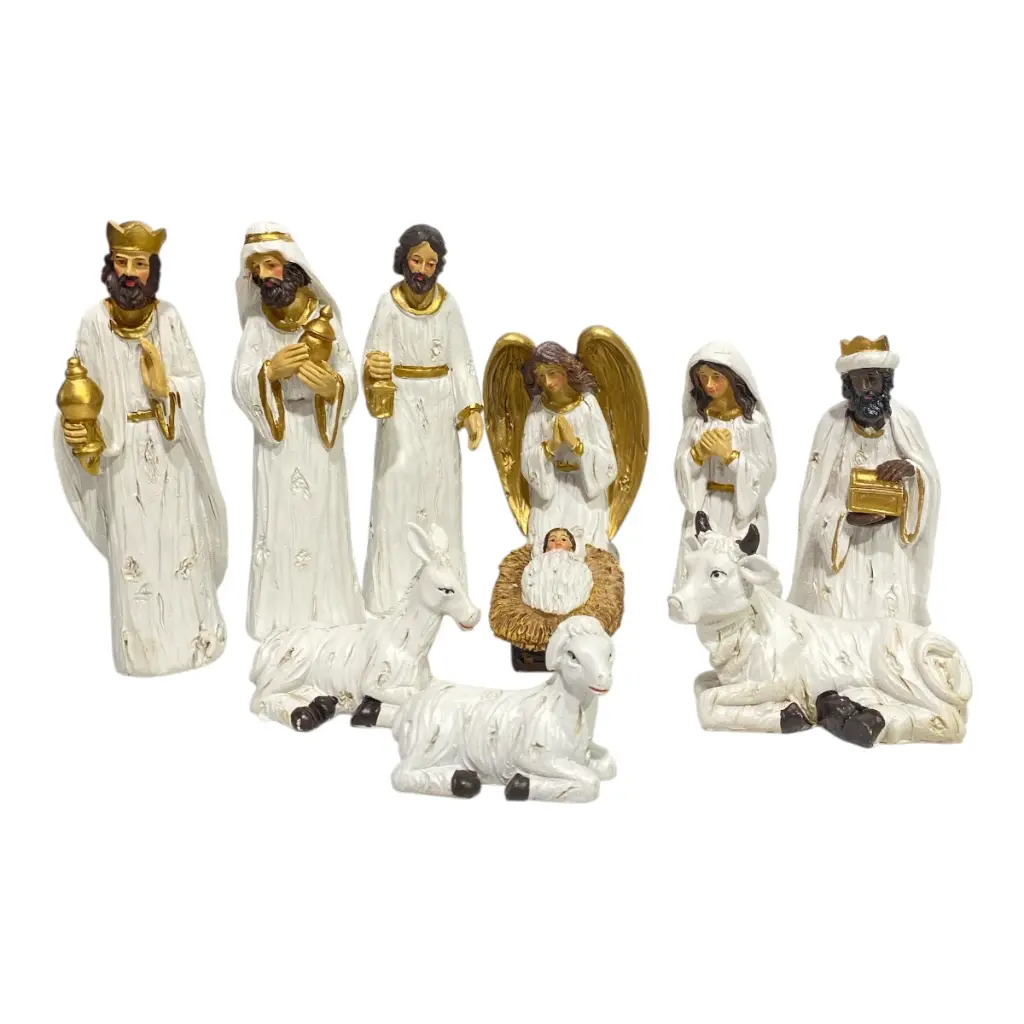 NACIMIENTO BLANCO RESINA 10PZS. 15CM