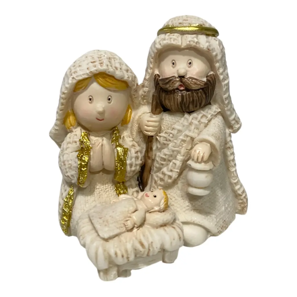 SAGRADA FAMILIA BEIGE POLIRESINA 7X5X7CM