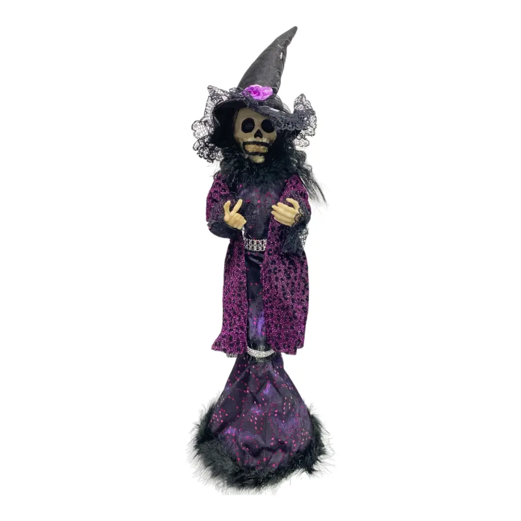 BRUJA CATRINA MORADA 24X15X64CM