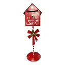 BUZON NAVIDEÑO METALICO ROJO 31X18X102CM